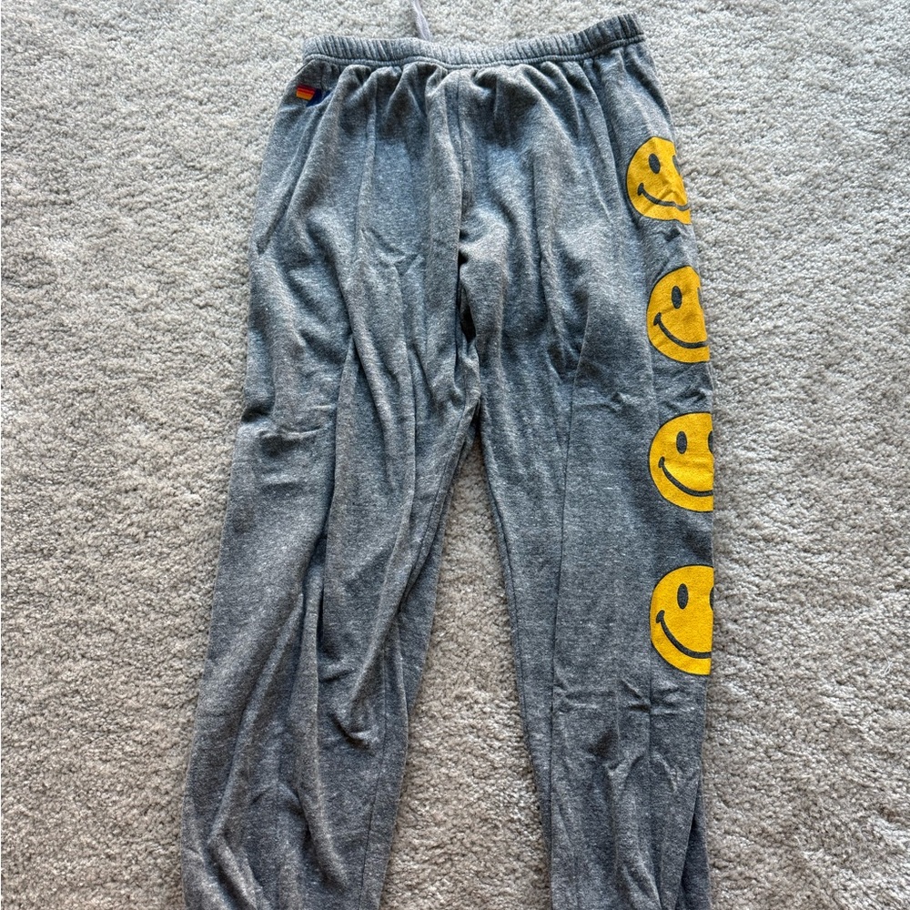 Aviator Nation Smiley Face Joggers